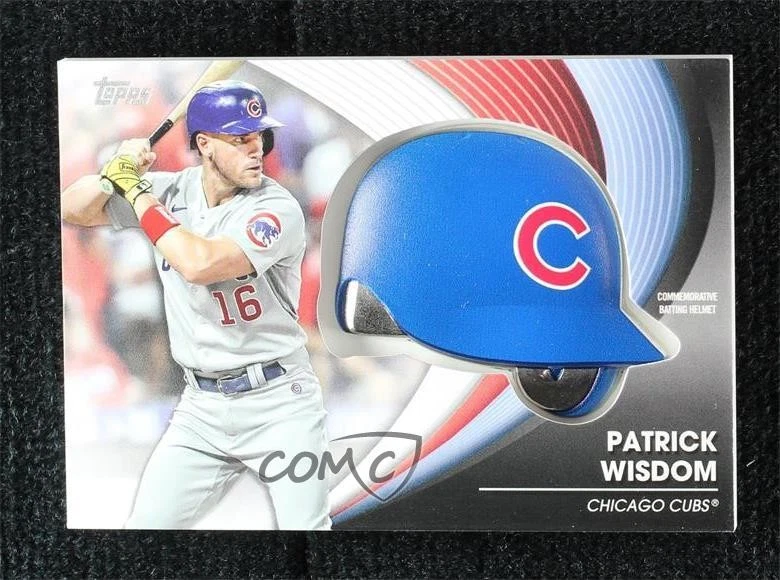 2022 Update Commemorative Batting Helmet Manufactured Relics Patrick Wisdom - Image 1 of 2