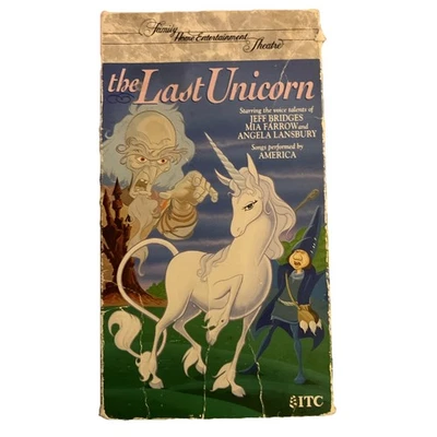 The Last Unicorn (VHS, 1994) Jeff Bridges Mia Farrow; 90s Anime! - Image 1 of 4