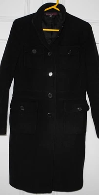 Ravissant manteau noir ETAM 38 avec cachemire - Photo 1/4