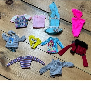 Lot of 10 Barbie Doll Clothes. Tops. Dress. Hoodie. SpongeBob.  - Picture 1 of 5