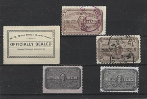 U.S. POST OFFICE SEALS UNCHECKED VERY FINE - Picture 1 of 1