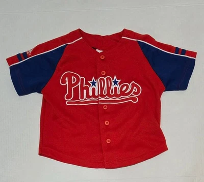 MAJESTIC Philadelphia Phillies Red Baseball Jersey Toddler Youth 3T - Image 1 of 3