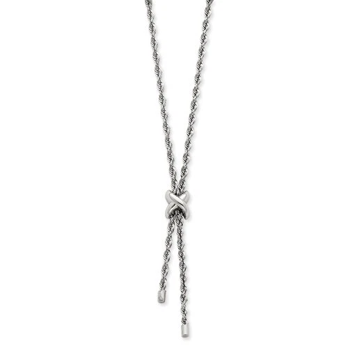 Collar Lariat "X" Oro 14K 17" Largo, Último, Liquidación $375 Foto 1 de 1