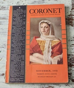 1938 Coronet Magazine: “Infinite Riches” Americana Classic - Nov. Issue! - Imagen 1 de 3