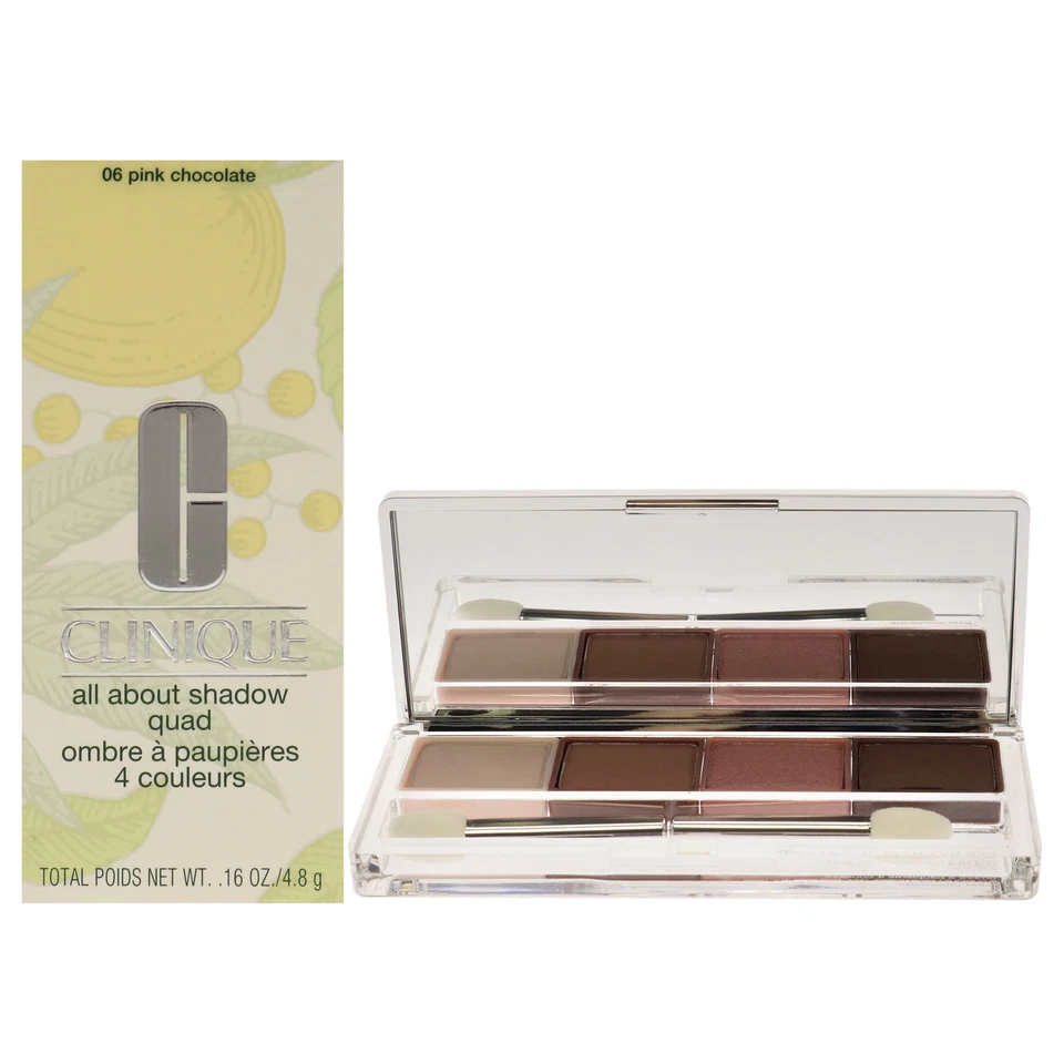 All About Shadow Quad 06 Pink Chocolate by Clinique for Women 0.16 Oz Eyeshadow