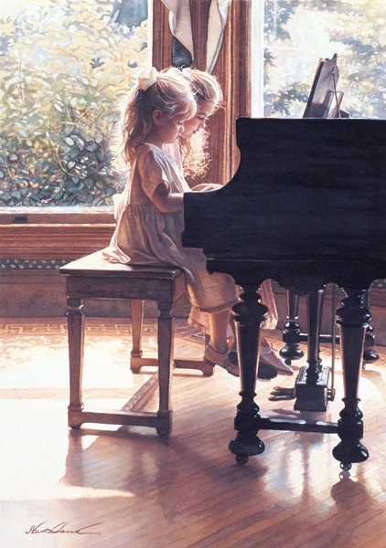 STEVE HANKS "Sharing Key Time" 17.25" X 26.5" FIRMADO y Numerado Impresión Foto 1 de 1