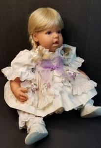 LEE MIDDLETON 23"  I LOVE VIOLETS  R Schick 2001 COA Bible Gold Tag Box - Picture 1 of 10