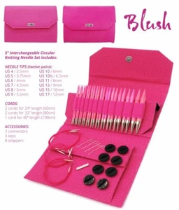 Lykke ::5" Blush Fuchsia Fabric Pouch Gift Set:: Brand New - Picture 1 of 2