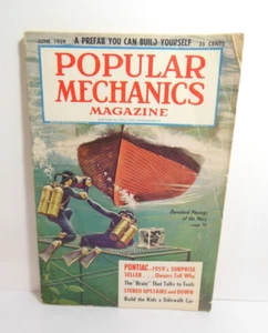 Popular Mechanics Magazine June 1959 Historical Technology Science DIY Projects - Picture 1 of 3