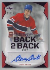 2022-23 Leaf In The Game Used Back 2 Back Steve Shutt / Larry Robinson Auto /15