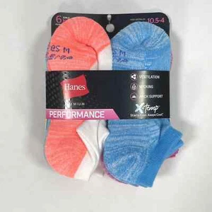 Hanes Premium Performance Athletic Socks Girls Size 10.5-4 No Show 6 pair - Picture 1 of 1