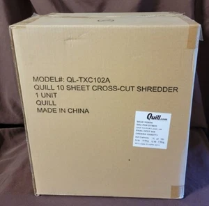 Quill 10 Sheet Cross-Cut Shredder QL-TXC102A - Picture 1 of 12