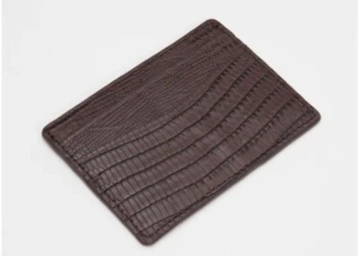 Credit Card Holder Wolf 306095 Blake , Credit Card Case Brown Teju Lizard - Image 1 of 4