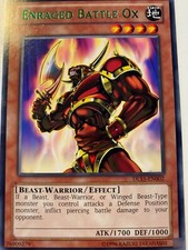 Yugioh Enraged Battle Ox DL15-EN002 Rare GREEN Mint Condition