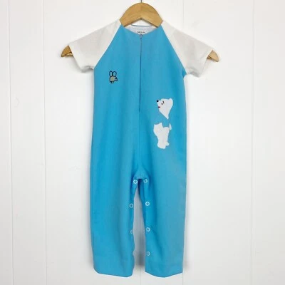 Mameluco Winnie The Pooh vintage talla 2T-3T??? Hecho a mano azul años 60 niño 1 pieza Foto 1 de 4