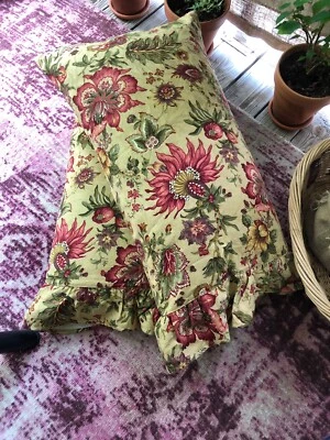 Handmade Floral Pillow Case/Sham with 5" Ruffle - Image 1 of 3