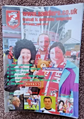 WALSALL PROGRAMMES (16)  NATIONWIDE DIVISION ONE SEASON 2001-2002 P &P INCLUDED - Image 1 of 2