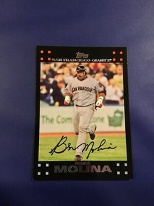 2007 Topps # 4 BENGIE MOLINA San Francisco Giants Set Break Sharp ! 