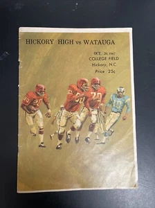 Hickory High School Tornados vs Watauga HS Football Program 10/20 1967 NC - Picture 1 of 8