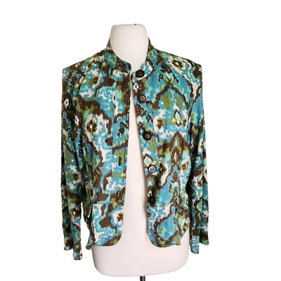 Chaqueta Blazer Charter Club 100% Lino Para Mujer Grande Pequeña Suroeste Artística Foto 1 de 4