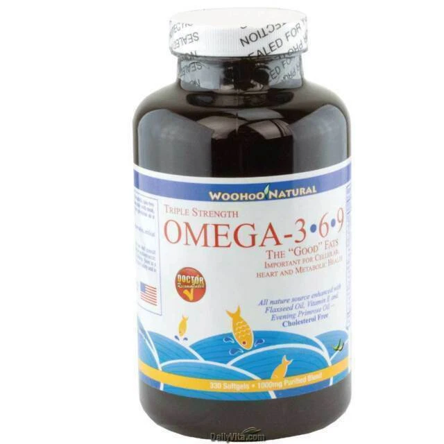 WooHoo Natural Cholesterol Omega 3 6 9 Fish Oil  30 Softgels - 11330
