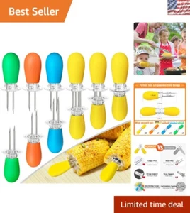 Juego ergonómico de 12 soportes para maíz con almacenamiento entrelazado - Perfecto para barbacoas - Imagen 1 de 8