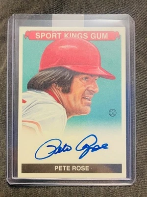 Pete Rose Auto Autograph 2015 Leaf SportKings Green Parallel Variation SP - Image 1 of 2