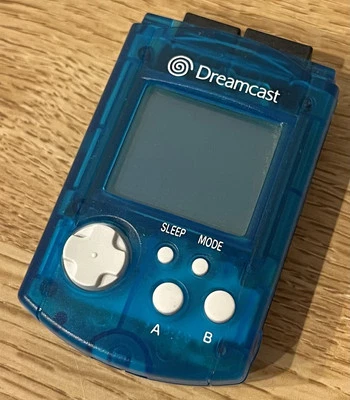 VISUAL MEMORY AQUA BLUE SEGA DREAMCAST HKT-7000 DC Official Japan Tested - Image 1 of 4