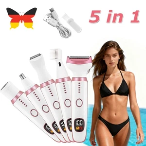 Akku 5 in 1 Elektrischer Damenrasierer Nass uns Trocken, Elektrorasierer Trimmer - Bild 1 von 18