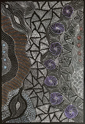 Rayleen Price Pula, auténtico arte aborigen. Incluye fotos y certificado de autenticidad. Foto 1 de 4