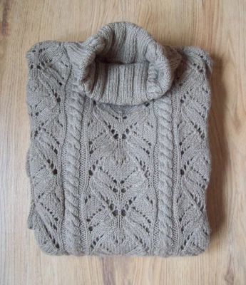 UNIKAT💯% HANDARBEIT edler Rollkragen Pullover XS/S 34/36 selbstgestrickt TOP👍 - Bild 1 von 4