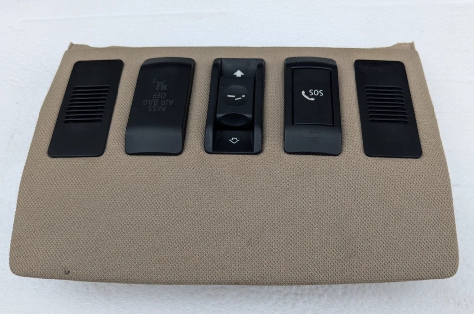 2008-10 E60/E61 BMW Overhead Sun Roof SOS Mic Switch 528i 528xi 535i 550i-Beige - Image 1 of 4