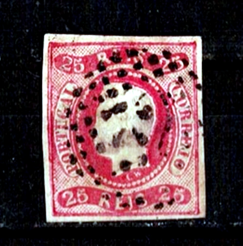 PORTUGAL 1862-64 early classic Luis Imperf issue fine used 25r. value - Image 1 of 1