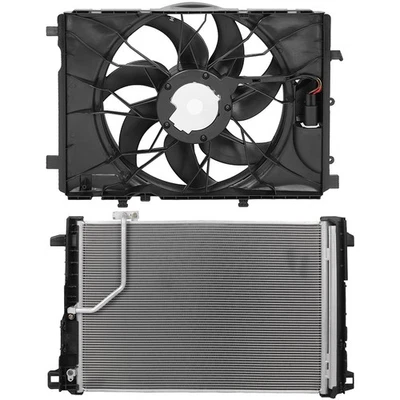 Kit de ventilador de refrigeración condensador de CA eléctrico para Mercedes-Benz E350 2010 2011-2016 Foto 1 de 4