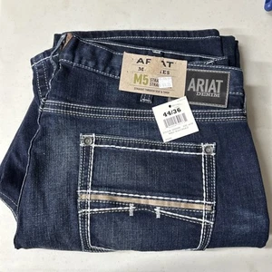 Ariat Mens M5 Coltrane Jeans 44x36 Straight Leg Straight Leg Nightingale Stretch - Picture 1 of 13