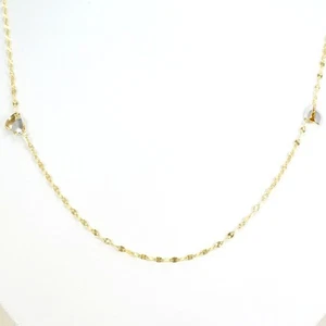 Jewelry 18K Yellow gold White Necklace About5.4g About69cm Free shipping Used - Picture 1 of 5