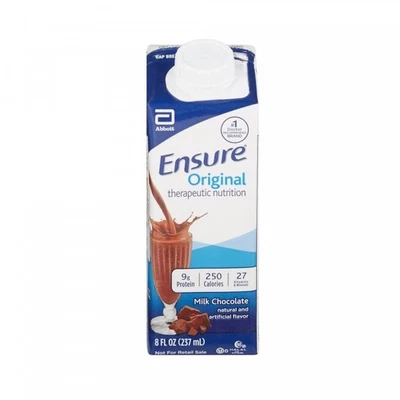 Chocolate con leche Ensure Original Therapeutic Nutrition, 8 FL OZ, 24CT, USO ANTES DE: 2026 Foto 1 de 3