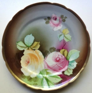 Antique Austria Plate Hand Painted Roses Artist Signed L.S.&S Austria Beehive - Picture 1 of 13