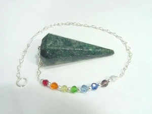 PERO Natural Aventurina Chakra Piedra Preciosa Péndulo de Scrying Wicca Sanación 2508D - Imagen 1 de 3