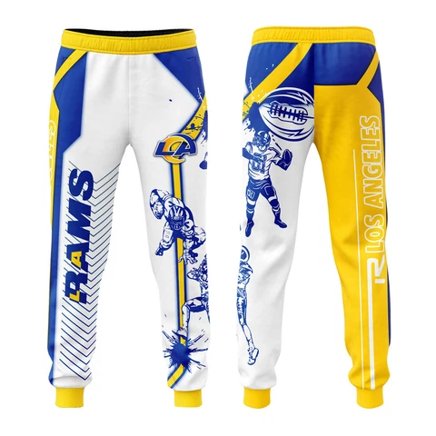 Los Angeles Rams Mens Casual Joggging Pants Sweatpants Footbal Loose Trousers Cover