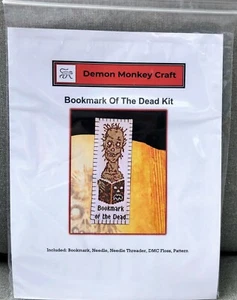 Bookmark of the Dead, A Cross Stitch Kit by Demon Monkey Craft - Picture 1 of 5