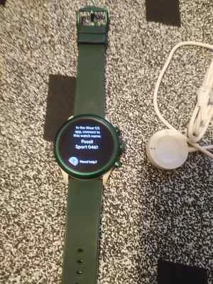 Fossil Q Smart Watch Sport Heart Tracking Touchscreen Green FTW6060 - Image 1 of 4
