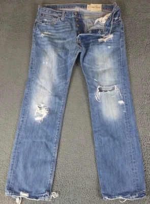 Hollister Jeans Mens 36x32 ( Fits 38x32) Blue Huntington Low Rise Slim Straight - Image 1 of 4