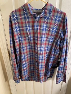 Vince Blue Plaid Long Sleeve Button Down Shirt Large - Image 1 of 4