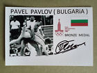 OLYMP MOSCOW'80 BRONZ MEDAL BULGARiA WRESTLER PAVEL PAVLOV-HAND SIGNED PHOTO