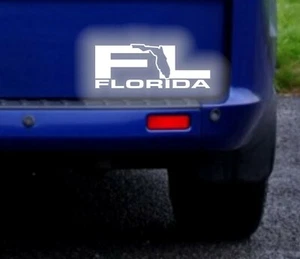 Florida FL USA State Reflective Sticker Decal - Foto 1 di 2