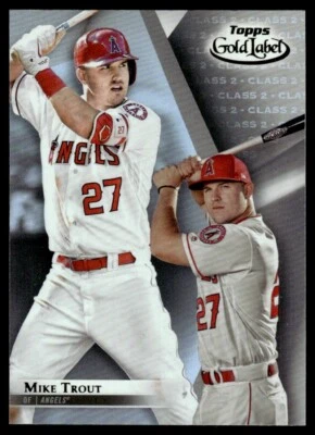 2018 Topps Gold Label Class 2 Mike Trout Los Angeles Angels #6 - Image 1 of 2