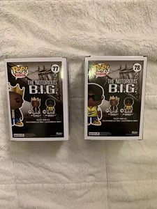 Funko Pop The Notorious B.I.G avec couronne #77 et B.I.G avec maillot #78. - Photo 1/4