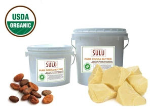 USDA Organic Unrefined Cocoa Butter 100% Pure Chocolate Smell - Picture 1 of 4