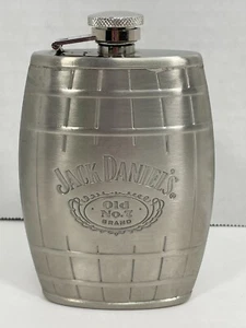 JACK DANIELS OLD NO. 7 BRAND STAINLESS STEEL FLASK Collectible bar man cave - Picture 1 of 5